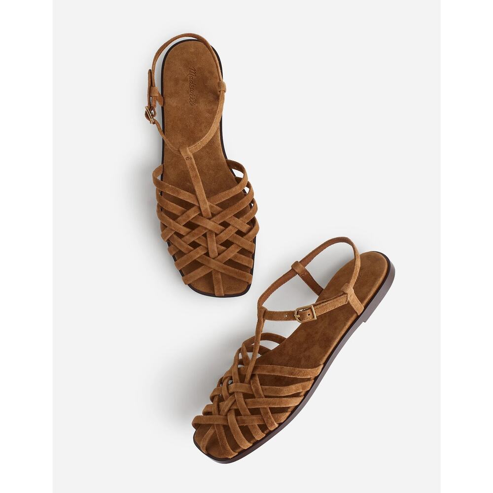 Madewell Womens The Milano Fisherman Sandal Comfort Leather Cumin Size 10 NWOB - Picture 2 of 11